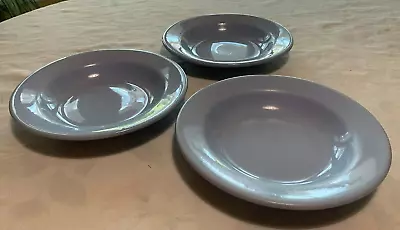 J .G.Meakin Sol (Pastel)- Blue Set Of 3 Lipped Soup Bowls (8 3/8 ) • £12