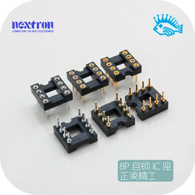 8Pin Gold-plated IC Holder Socket DIP-8 Round Hole Socket For HiFi Fever Op Amp • $0.99