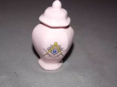 Vintage Freemason Masonic Ceremonial? Mini Jar With Lid Estate Find • $29.99