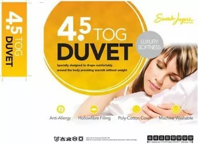 Summer Tog  Duvet Extra Deep Sleep Quilt 4.5 Tog Single Double King Size Luxury • £9.90