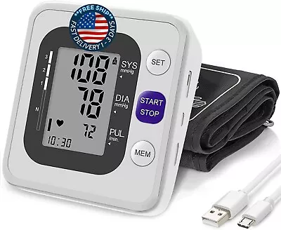 Tensiometro Digital De Brazo Maquina Medidor De Presion Arterial Automático FDA • $61.99