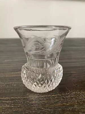 £50 • Buy Vintage Edinburgh Crystal Thistle Cut 7.5cm Whisky Glass