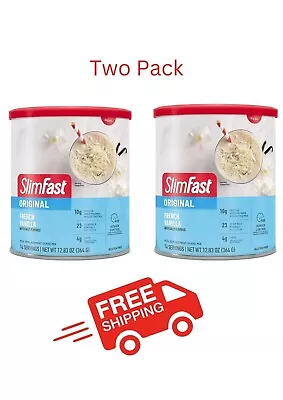 SlimFast Original Meal RepLacement Shake Powder French Vanilla 12.83oz Pack Of 2 • $16.94