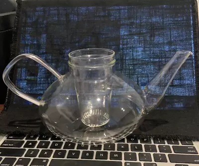 Vintage SCHOTT MAINZ Jena Glass Glass Tea Pot With Infuser : GERMANY • $45