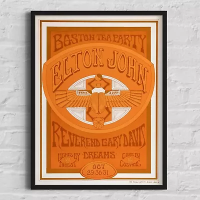 ELTON JOHN 'Boston Tea Party' 1970  Come In Costume  Concert Poster 15⅛ X20⅛  • $44.70