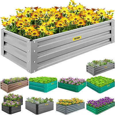 VEVOR Galvanized Raised Garden Bed Planter Box For Plant Flower Vegetable • $81.99