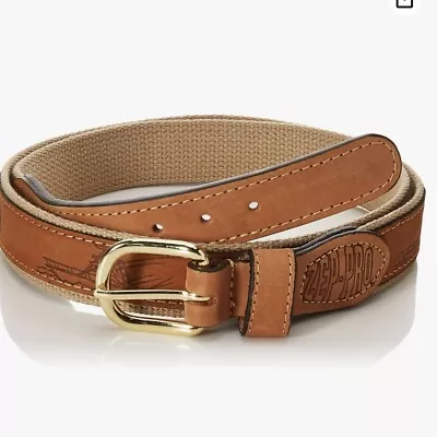 New ZEP-PRO Men's Tan Leather Canvas Fishing Boat Belt Size 32 • $19.50