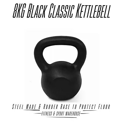 8KG Classic Kettlebell Russian Kettle Bell Solid Cast Iron Crossfit NEW • $44.99