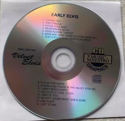 Elvis Presley Karaoke Cdg Early Elvis Vol 7 Music Songs Collection ! • $11.91