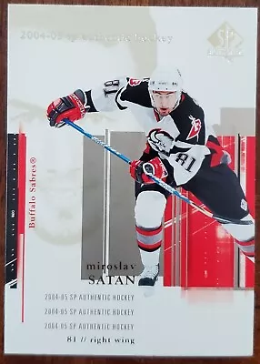 2004-05 Sp Authentic Miroslav Satan Buffalo Sabres Card #12 Nm/mt • $0.99