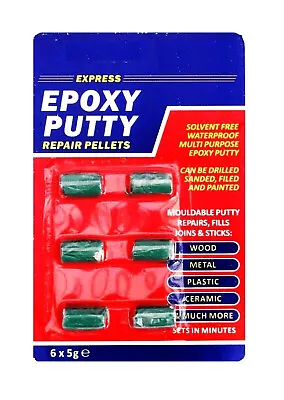 EPOXY PUTTY PELLETS Filler Metal Ceramic Sealant Wood Pipe Brick Glue Strong • $9.66
