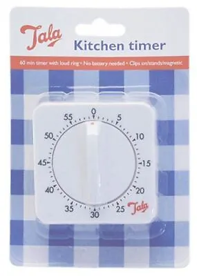 Kitchen Timer Clock For Cooking Baking Mechanical Magnetic Wind Up 60 Min Alram • £6.89