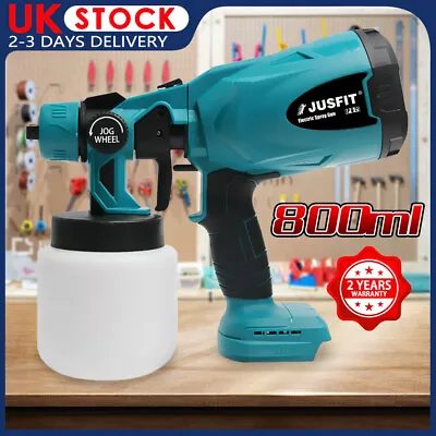 £34.99 • Buy For Makita Electric Spray Gun Cordless Paint Sprayer Airless Fence Wall Home UK