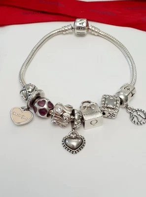 $219 • Buy Genuine Pandora Bracelet With 9 Genuine Retired Charms Rrp$699+ Christmas Gift