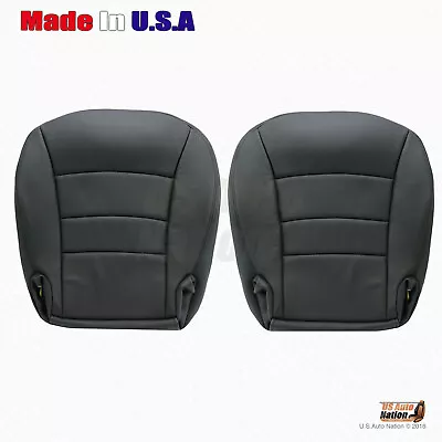 2005 To 2013 Chevy Corvette Driver & Passenger Bottom Leather Seat Cover BLACK • $313.02