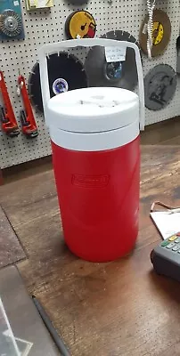 Coleman 1/2 Gallon NEW Red White Beverage Cooler Jug W/ Spout Model 6009 USA • $8