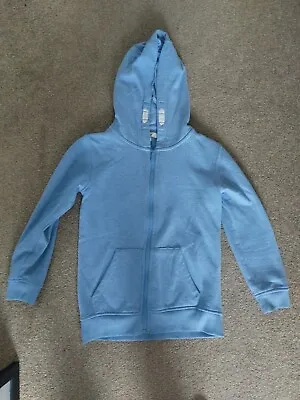 Girls Miss Evie Age 7-8 Years Blue Zip Up Hoody • £4.50