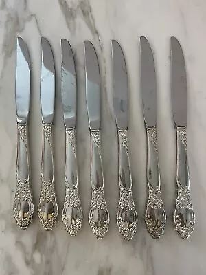 8 Oneida Silversmiths SILVERPLATED BUTTER KNIVES Rose • $16