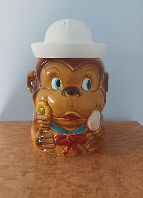 Vintage Monkey Cookie Jar Norleans Made In Japan • $45