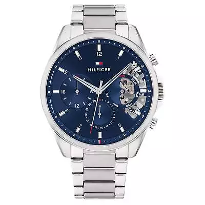 Tommy Hilfiger Silver Steel Men's Multi-function Watch - 1710448 • $246