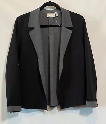 NEW Habitat Clothes XS Extra Small Black Gray Stretch Pockets Open Jacket NWOT • $19.99