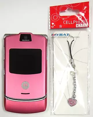 Motorola RAZR V3 - Pink And Silver ( AT&T ) Very Rare Flip Phone - Bundled • $69.69