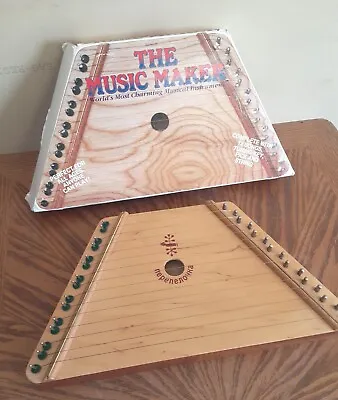 Vintage  The Music Maker  Musical Lap Harp Zither Instrument In Original Box  • $21.25