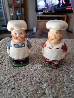 Vintage Chef Salt And Pepper Shakers • $12