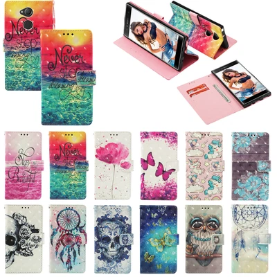 $10.99 • Buy 3D Pattern PU Leather Wallet Case Phone Case Cover For Sony Xperia 20 10 XZ3 XA2
