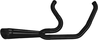TC Bros Racing 2 Into 1 Black Turnout Pipe Exhaust System Harley Dyna 06-17 • $899.98