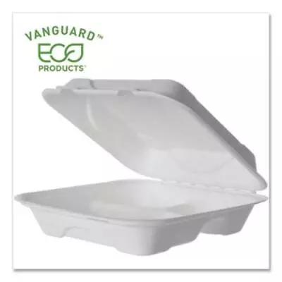 Eco Products EP-HC93NFA Vanguard Renewable And Compostable Sugarcane Clamshells • $88.84
