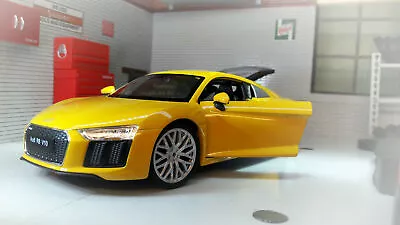 £28.95 • Buy 1:24 Audi R8 V10 Yellow 2016 24065 Detailed Welly G LGB Scale Diecast Model Car