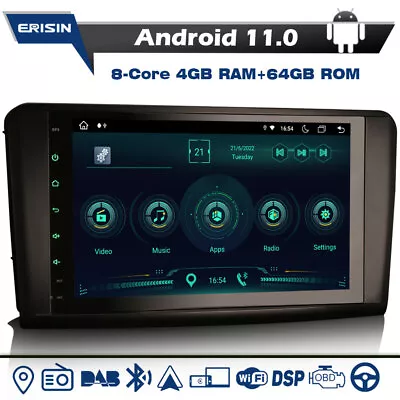 4G+64G DAB+Android 11 Car Stereo Sat Nav For Mercedes GL/ML-Class W164 X164 GPS • £233.66