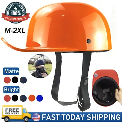 Retro Baseball Cap Motorcycle Half Helmet DOT Open Face Scooter Moped Jet Helmet • $48.79