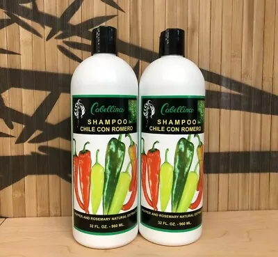 2pk Cabellina Shampoo Chile Con Romero Pepper Rosemary Natural Extracts 32 Oz • $29