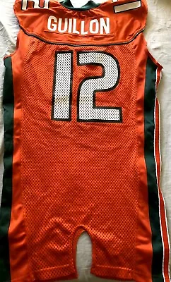 Marc Guillon 2002 Miami Hurricanes Authentic Nike GAME USED WORN Orange Jersey • $366.66