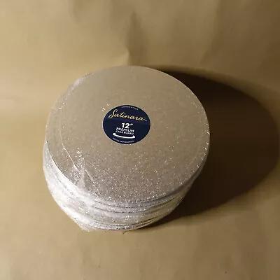 Satinara 12  Premium Cake Boards Base Drum  Strong Round Square • £10