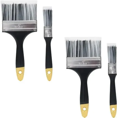 4 Pack Of Professional Multi-Purpose Paint Brush Set -Includes 1-Inch And 4-Inch • £6.99