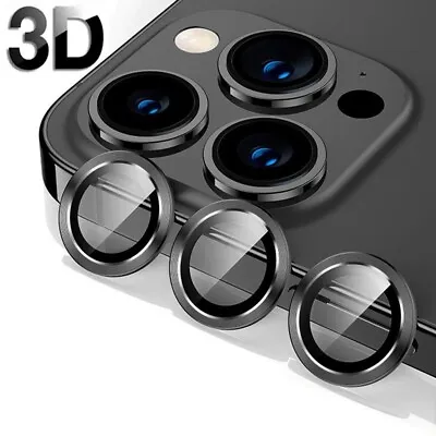 Camera Lens For IPhone 141312 11 Pro MAX Protector Metal Rings Tempered Glass • £5.95