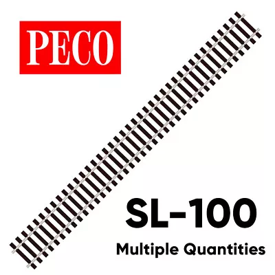 PECO Streamline SL-100 914mm Code 100 Wood Sleeper Flex Track - Multiple • £6.95