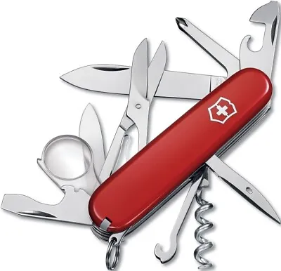 New Swiss Army 1.6703-033-x1 Red Explorer Victorinox Multi Tool Knife Sale  • $57.99