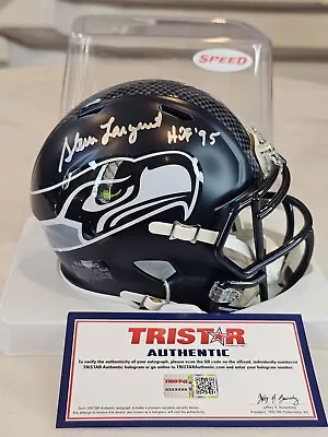 Steve Largent Autographed/Signed Mini Helmet TRISTAR Seattle Seahawks • $114