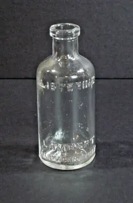 Vintage Listerine Lambert Pharmacal Company Embossed Glass Bottle Cork Top 1940s • $10