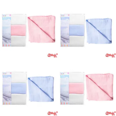 Muslin Squares-Pack Of 3-First Steps Muslin Squares-Baby Muslin Square Pack Of 3 • £5