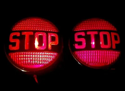 Vintage 1950's 60's Pair DO-RAY Model 70 Brake Stop Lights W/ Glass Lenses NICE • $550