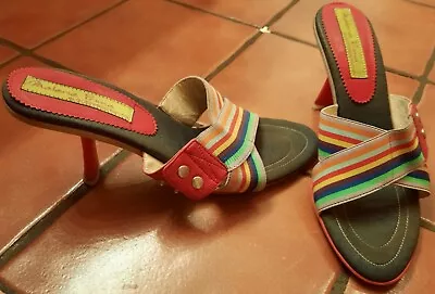 Red Rainbow Colored Materia Prima By Goffredo Fantini Size 8.5 - Made In Italy • $27