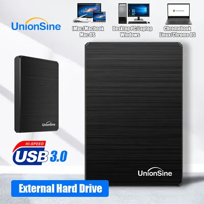 500GB 750GB 1TB EXTERNAL PORTABLE HARD-DRIVE USB 3.0 BACKUP DISK FOR WINs MAC • £15.99
