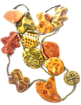 Pier Voulkos Signed 20   Polymer Clay Necklace - 1999 • $1200