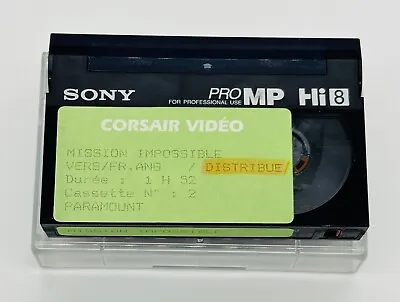 1996 Mission Impossible Corsair Video 8mm Cassette Aviation Seatback Movie Rare • $15.98