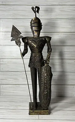 Vintage Mexican Folk Art Punched Tin SPARTAN Sculpture 16.5  • $75